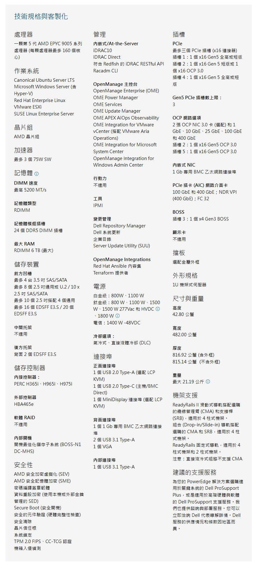 技術規格與客製化專業介紹